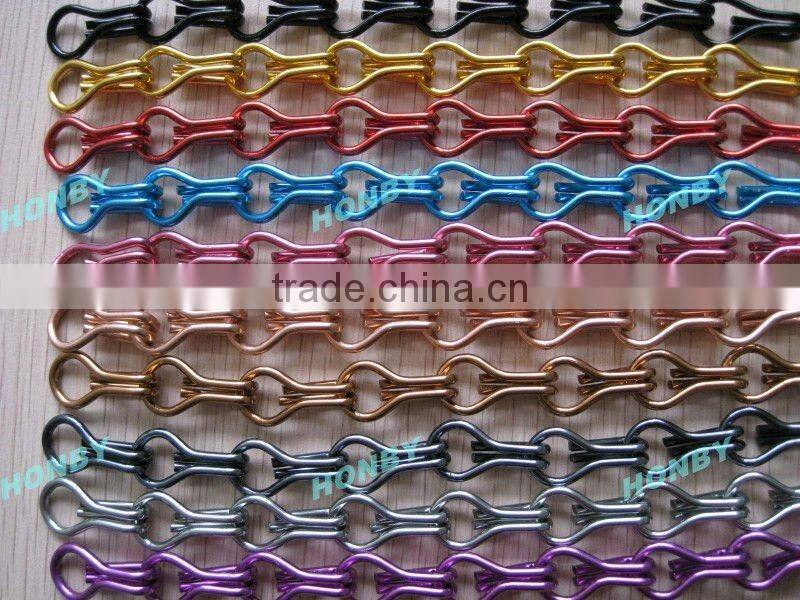 Anodizing Aluminium Chain Link Fly Screen For Garden Decoration