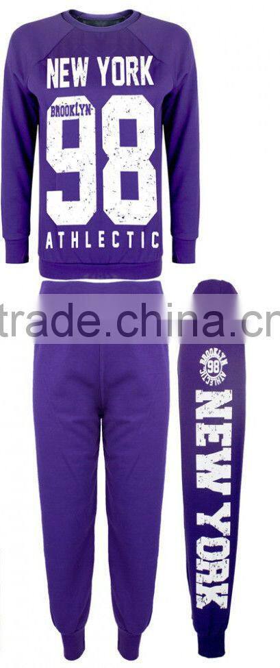 NEW LADIES New York 98 Athlectic Sweat Tracksuit JOGGERS SET GYM SUIT