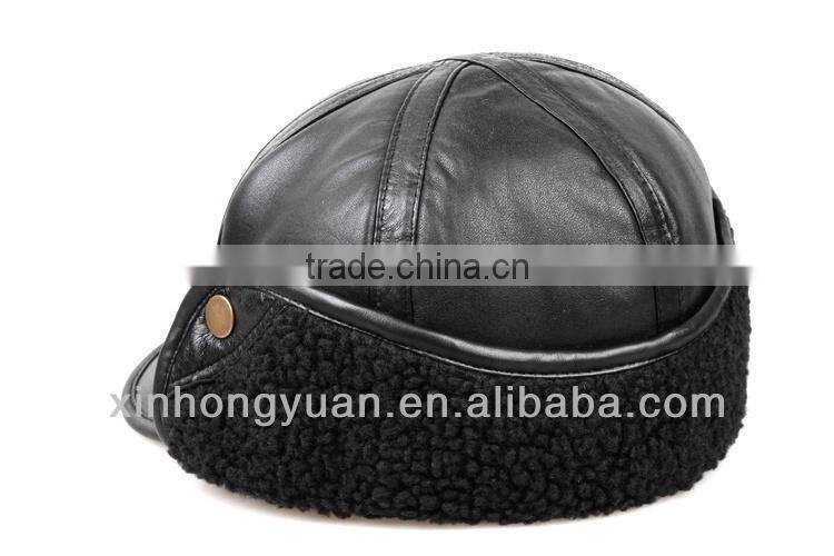 leather winter hats with earflaps