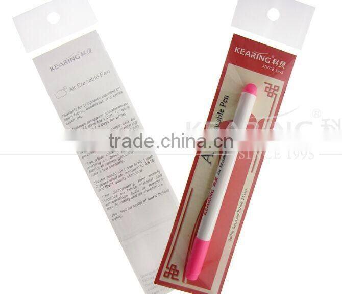Kearing brand Fabric garment air erasable self vanishing violet+pink color Dual tipped air erasable marker # AT10-VP