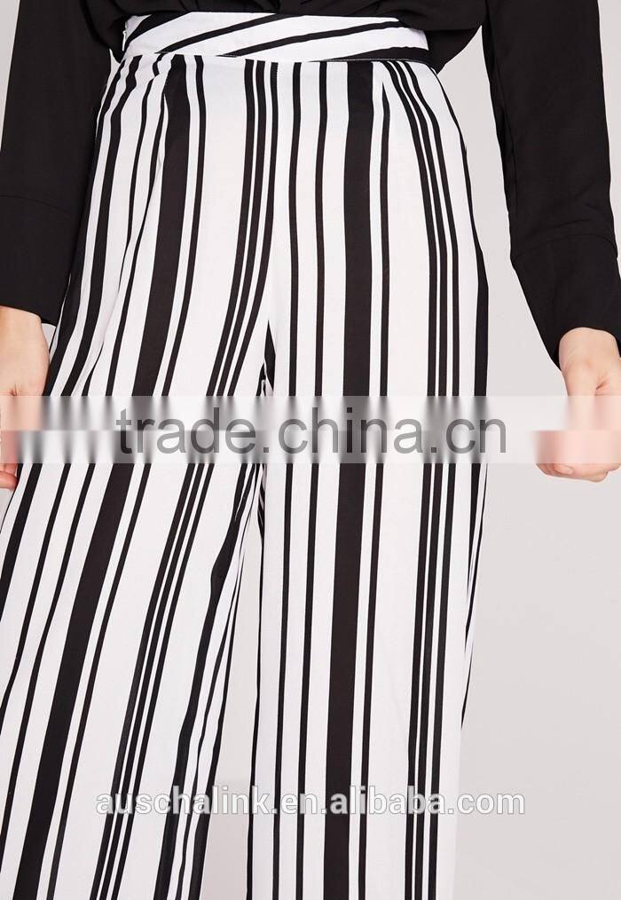 elegant design custom vertical stripe pants OEM service
