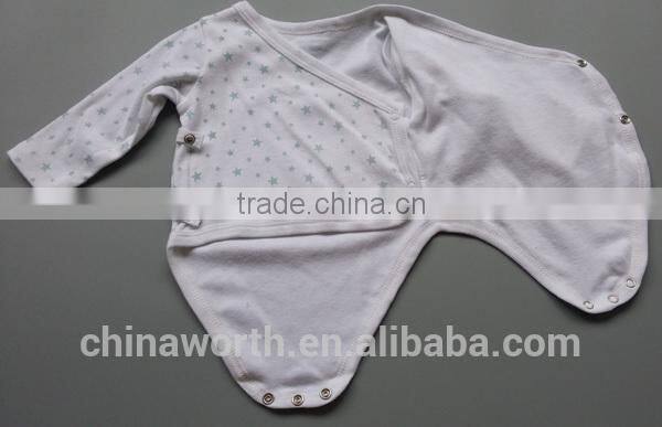 latest model fashion full printed long sleeve Kimono baby romper