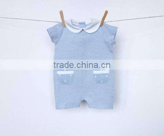 Latest design custom wholesale newborn girl fashion rompers 2017 summer kid baby cotton jumpsuit infants baby knitted romper