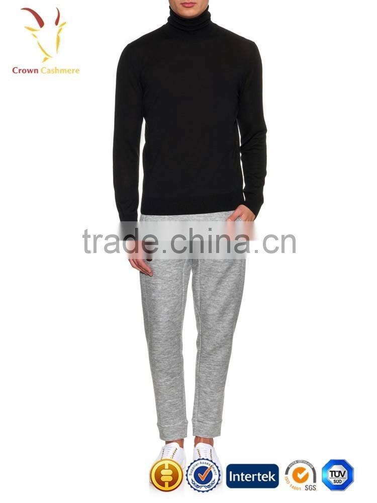 Mens Casual Winter Wool Cashmere Jogger Pants