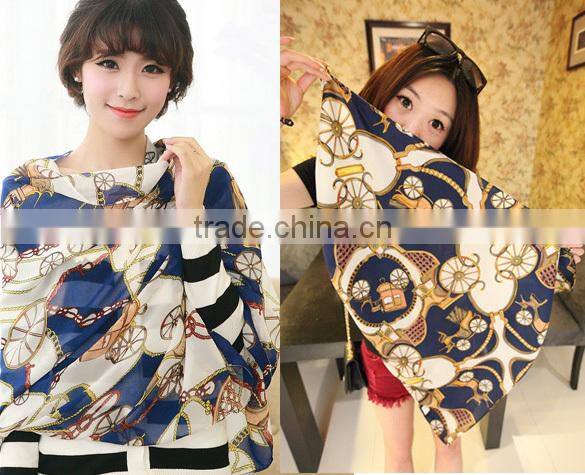 Fashion Women's Wheel Pattern Chiffon Type of Scarf for Women 13420