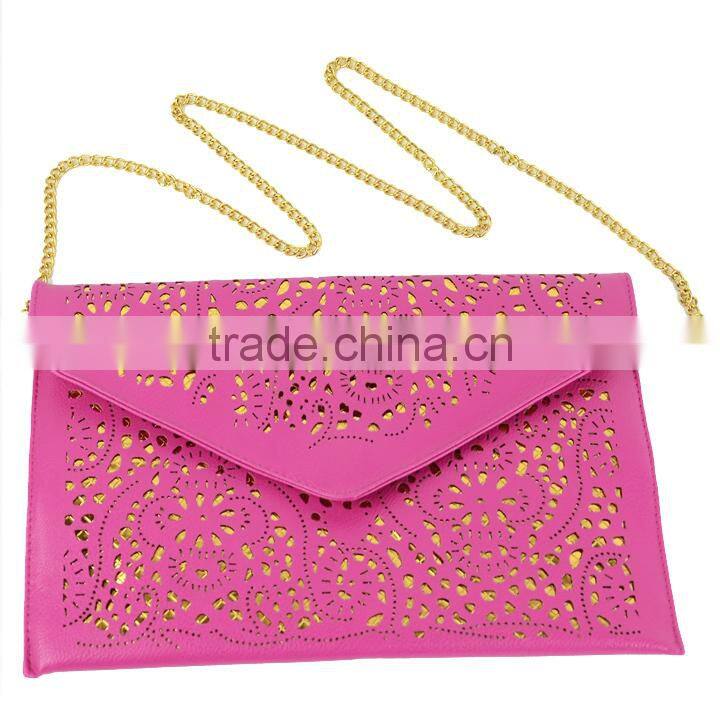 Women's Vintage Hollow Out Envelope Clutch Shoulder Cross-body Bag 18493#