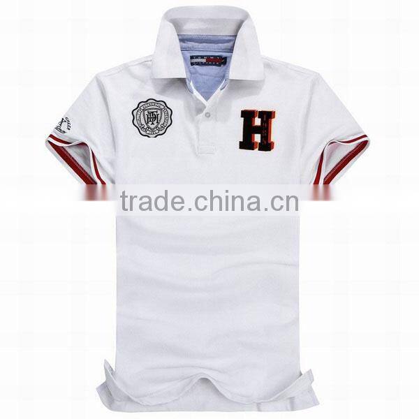 Custom blue collar white 100 cotton pilot t shirt