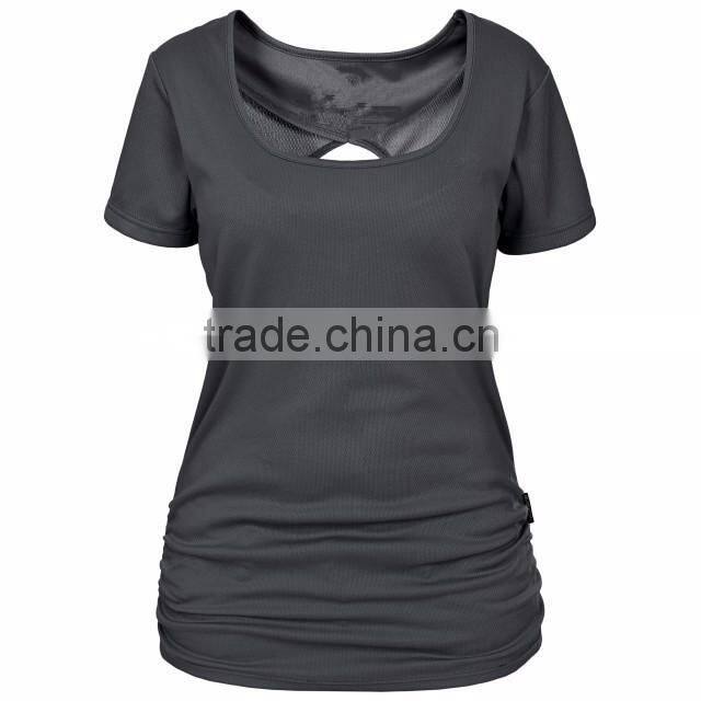 Girls OEM T-shirt GYM Slim Sexy fitted Size S- XL multiple pantone color