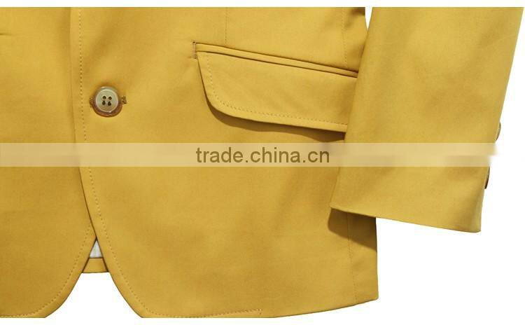ELPA 2016 new fashion notch lapel single breasted double back vent cotton boys blazer