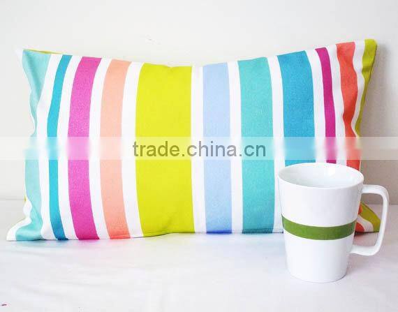 China wholesale home decor Rainbow Striped Pillow Cover