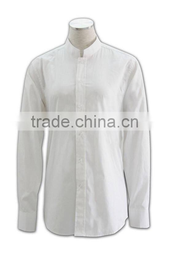 Custom Plus Size Shirt Womens Long Sleeve Shirt Office workwear white Blank bloue shirt