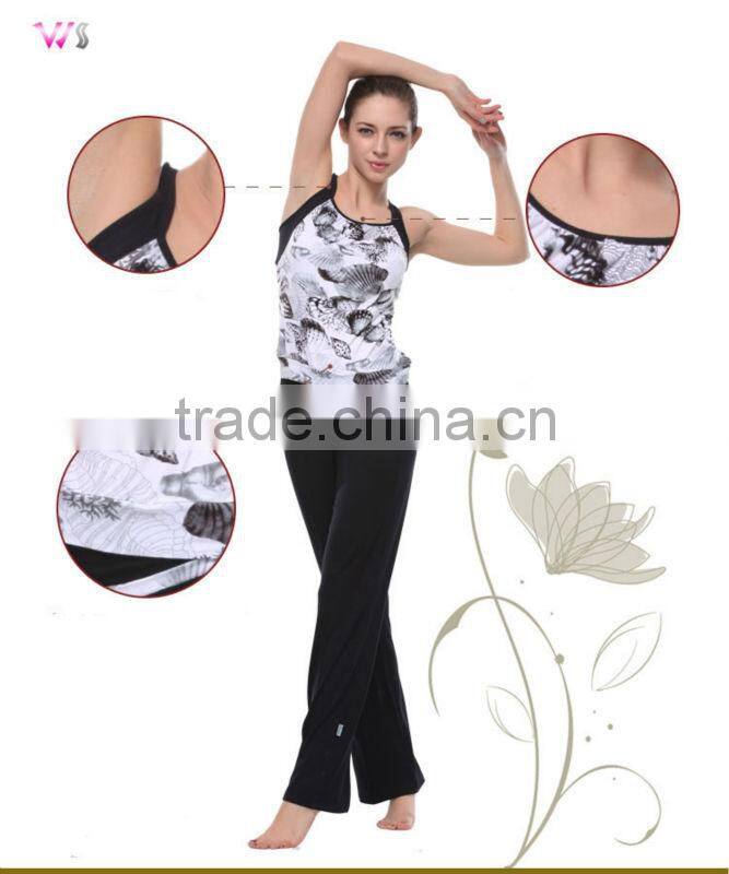 Latest fancy tops girls Elastic Yoga Suit/Fitness Bra and Pants Set wholesale