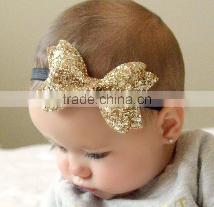 7 colors choice baby headband, shinning bow baby headband, shinning headband for kids