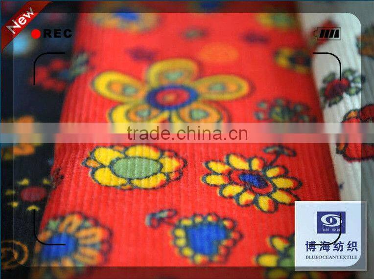 printed corduroy fabric wide wale corduroy fabric