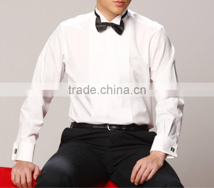 mens long sleeve wing tip collar tuxedo shirt
