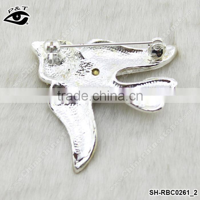 Lovely Swallow Shaped Rhinestone brooch Crystal pins wholesale brooches for wedding invitation cards