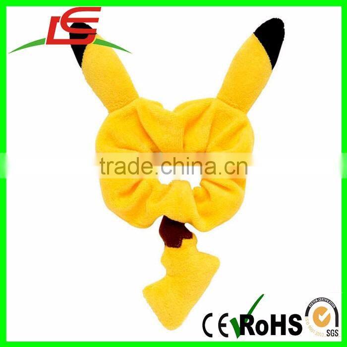 Anime Hair Band Pokemon Pikachu Plush Elastic Hair Ties Ring Ponytail