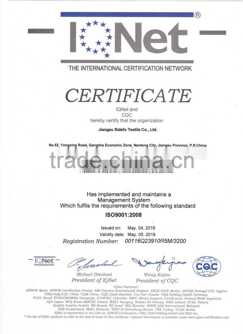 Luxury Star Hotel Satin Stripe Duvet Cover supplier