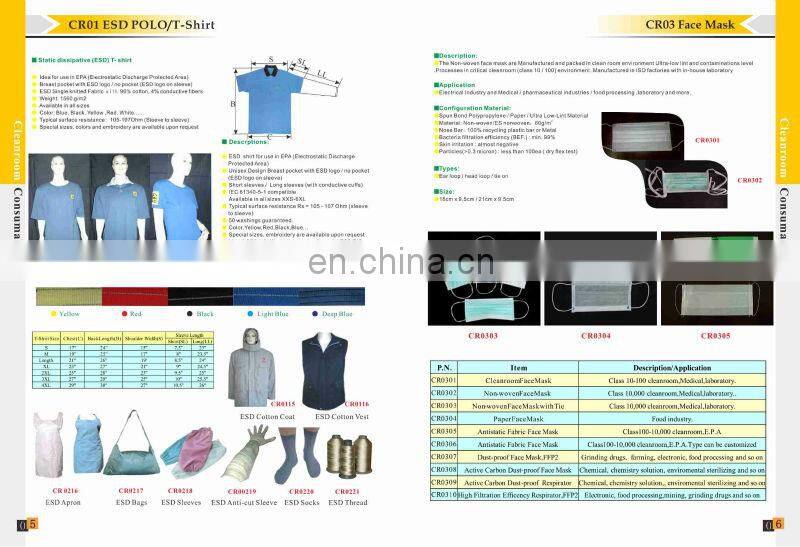 Hot!!!OEM production and customized design clean room smock