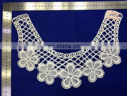 Flower Embroidered Collar Hollow With Pearl Decorative Neckline