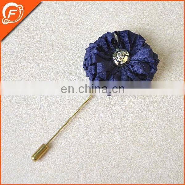 lint dark blue 3d flower handmade in china for coat