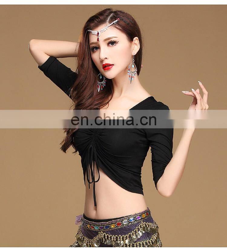 S-3100 Practice modal half long sleeve belly dance top wear