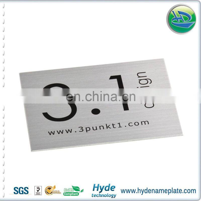 3D brand logo diamond cut metal nameplates,logo embossed aluminum/stainless steel label name plate