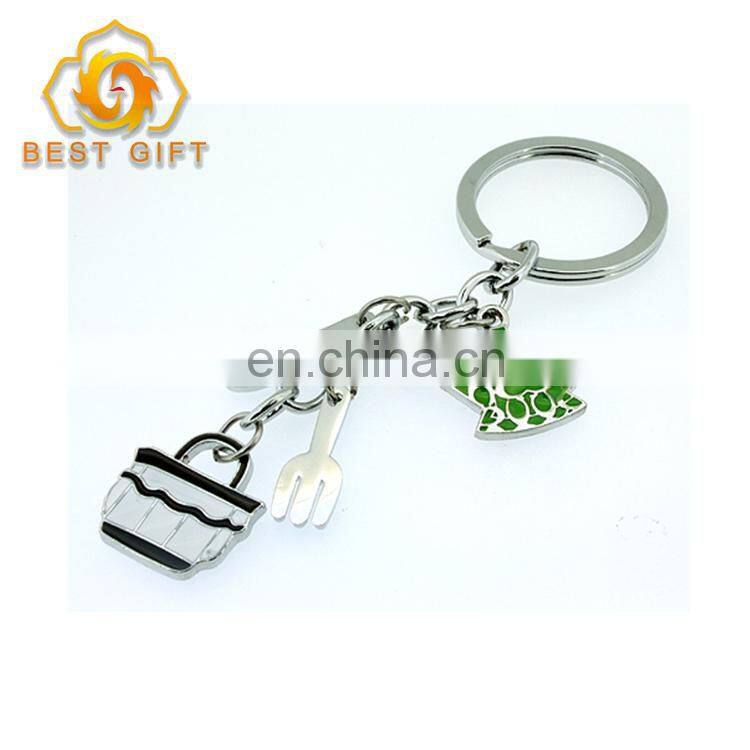 Custom Creative 2D Design Painted Many Colors Strap Keychains