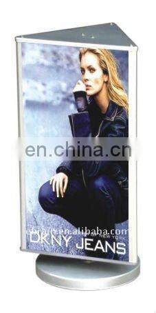 Hot Sell Three Sided Rotating Light Box, Customize Logo