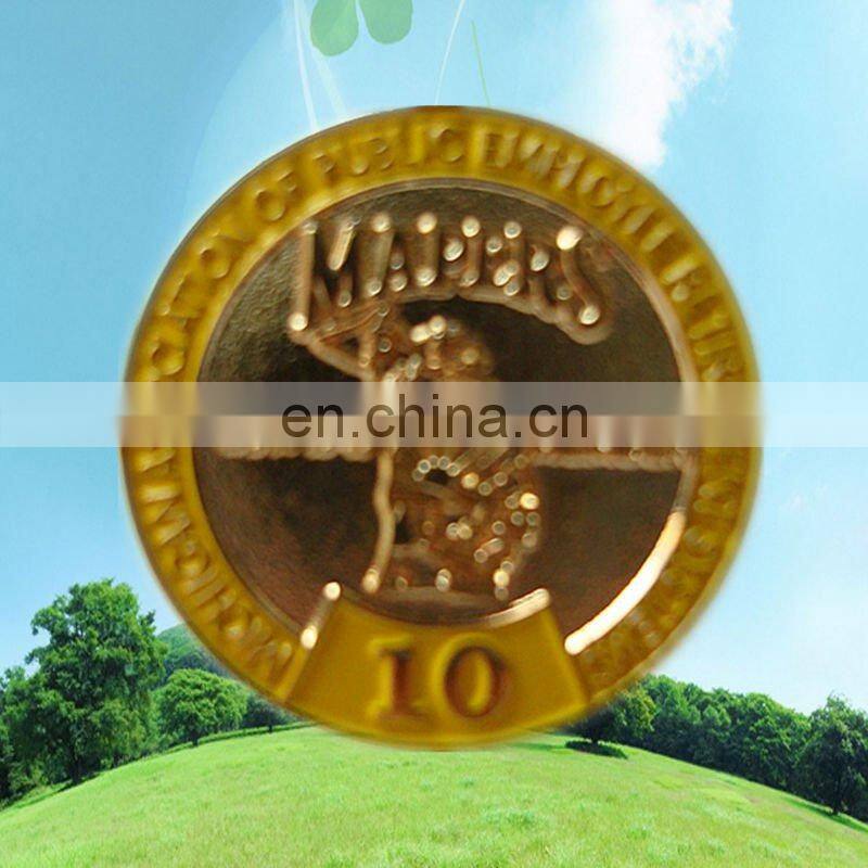 Zinc alloy letter badges, insignia beautifully compact, environmentally friendly nickel-plated badge