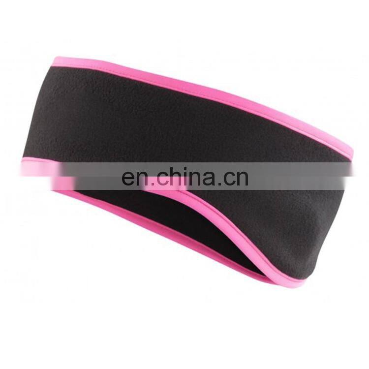 Custom logo embroidery Women Ponytail fleece Headband