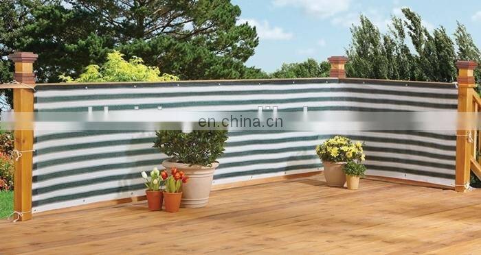 virgin material hdpe white and yellow striped privacy screen net/balcony net