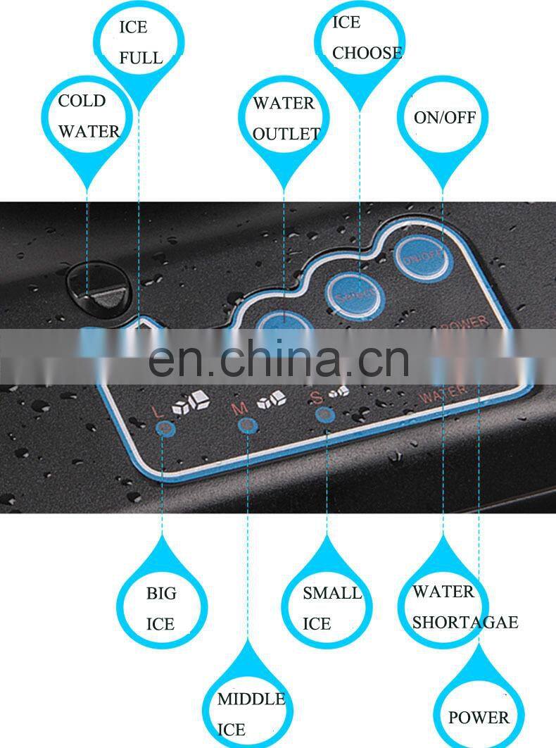 Commercial multi-functional small round ice making machine ice maker with a bottled water