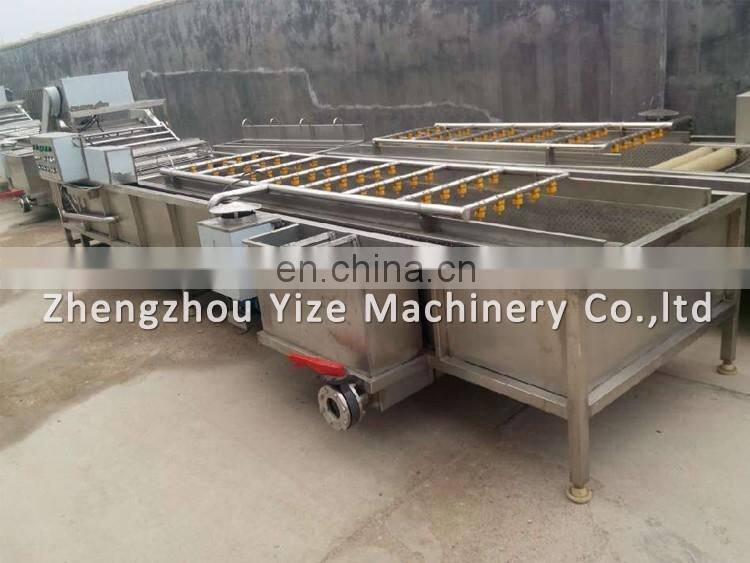 Bubble type fruit and vegetable washing machine , clean vegetable processing line