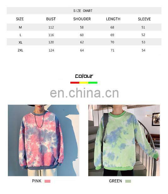 Tie Dye Oversize with Rulex Crewneck Unisex Mens Womens Hoodies Sweatshirt