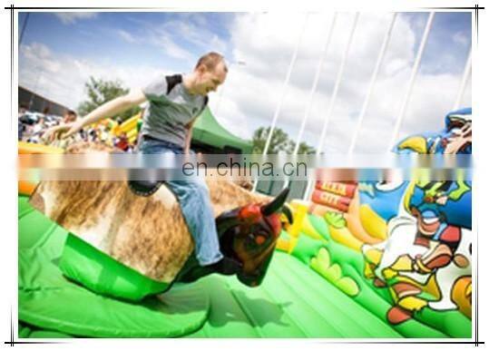 Crazy Outdoor Playground Rodeo Bull Sport Game Inflatable Mechanical Bull Riding For Sale