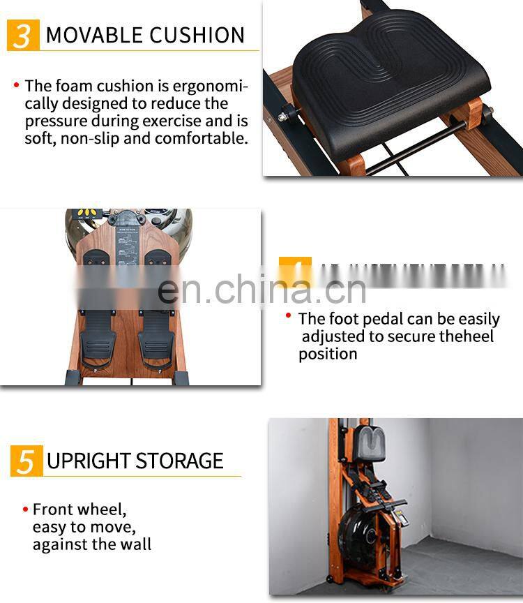 Hot Sale Wooden Water Rowing Rower Machine