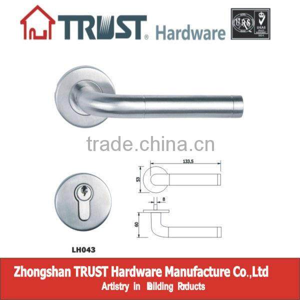 LH043:Trust Stainless Steel Solid Lever Handle with Escutcheon