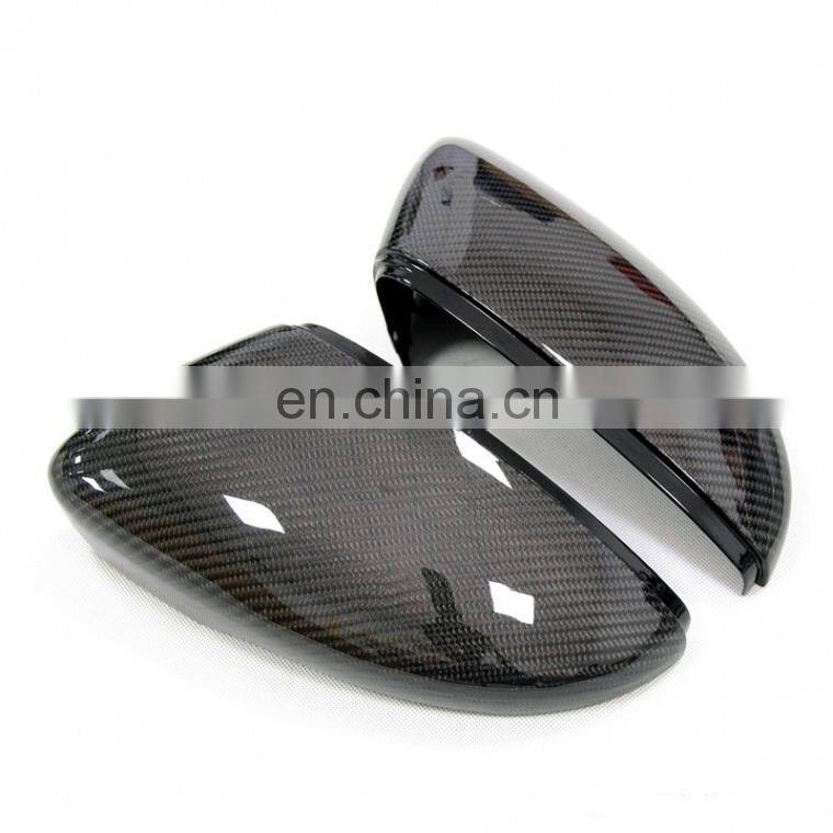 Car Carbon Fiber Side Door Mirror Cover for VW Passat CC Jetta Bora Beetle EOS Scirocco