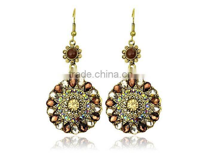 clip on earrings latest artificial cubic zirconia latest cute girls Arete colgante dije para mujer