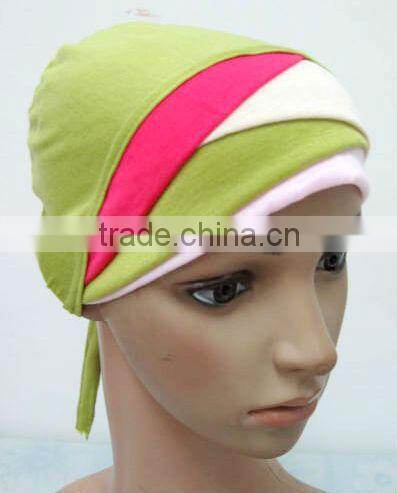 U088 Newest design colorful crossover islamic inner cap muslim underscarf