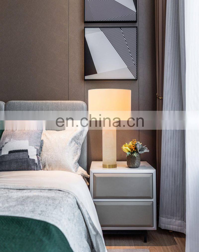 Simply Design Home Decoration Handmade Filament White Lamp Shade Alabaster Table Lamp