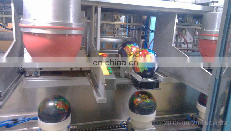 Round atumetic tampo pad printing machine for inflated soccer pvc ball big logo
