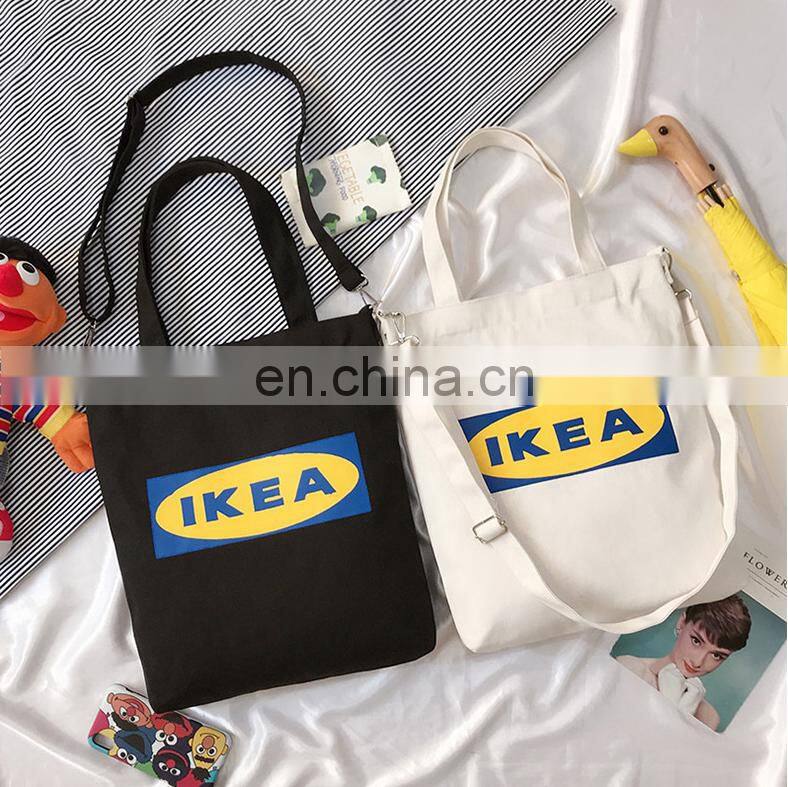 Eco Friendly Reusable Cotton Tote Bag Custom Logo Printed Tote Fabric Shopping Bag for Women