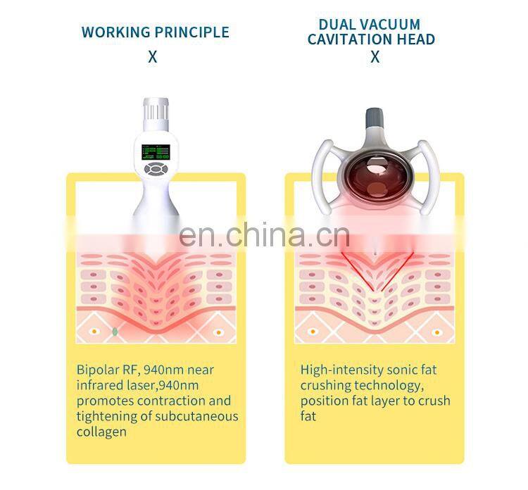 RF Vacuum Cavitation Comprehensive Body Shaping Machine Weight Loss Laser Firming Skin Wrinkles Removal Body Slimming Instrument