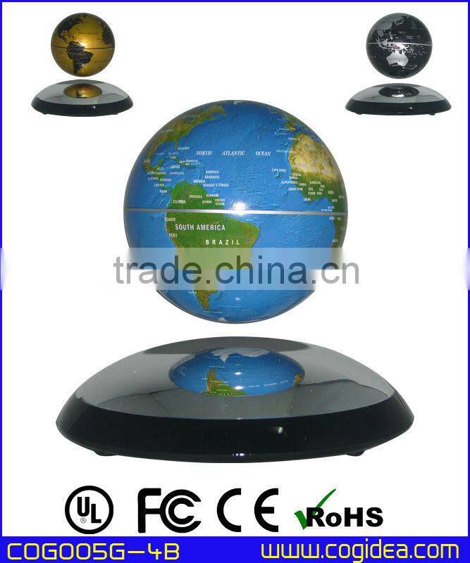 Base system magnetic floating 4" 6"globe levitating world globe spinning&rotating globe for gift and indoor
