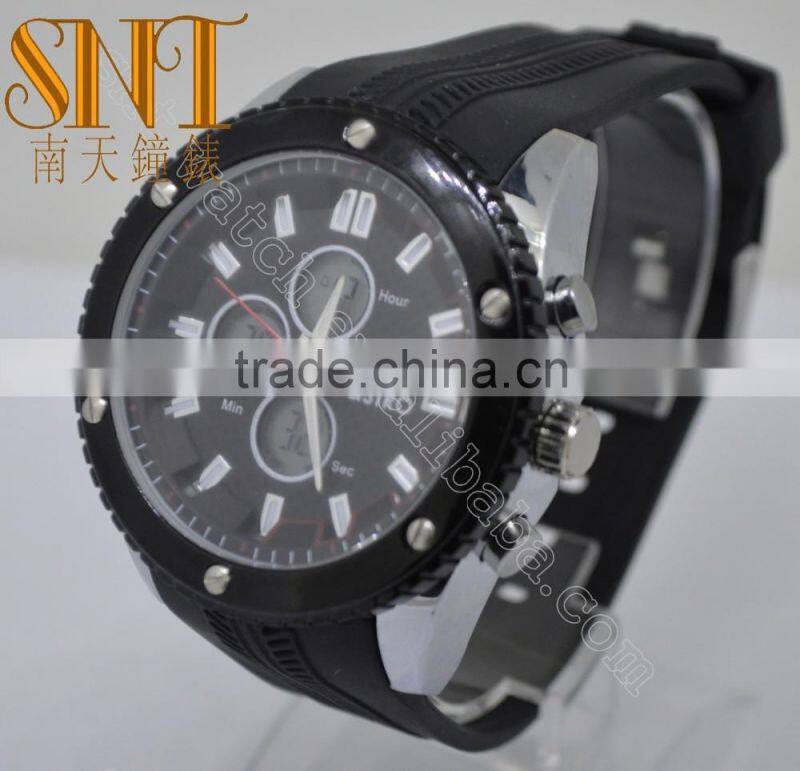 SNT-A4202 Fashion watch with spray black dail ,hot selling LCD watch