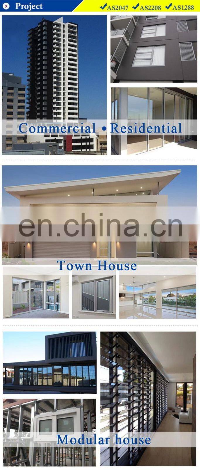 Aluminium fixed panel window against hurricanes in North America