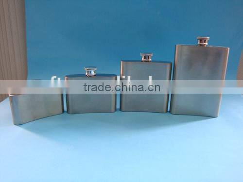 flat shape stainless steel bottle 2oz-10oz/stainless steel whisky bottles with copper cap