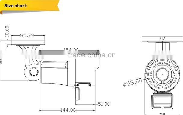 High Resolution COMS 2.8-12mm Vari Focal Lens 1080P AHD Bullet CCTV Camera 2.0 MP Color IR Waterproof HD Video Bullet Camera